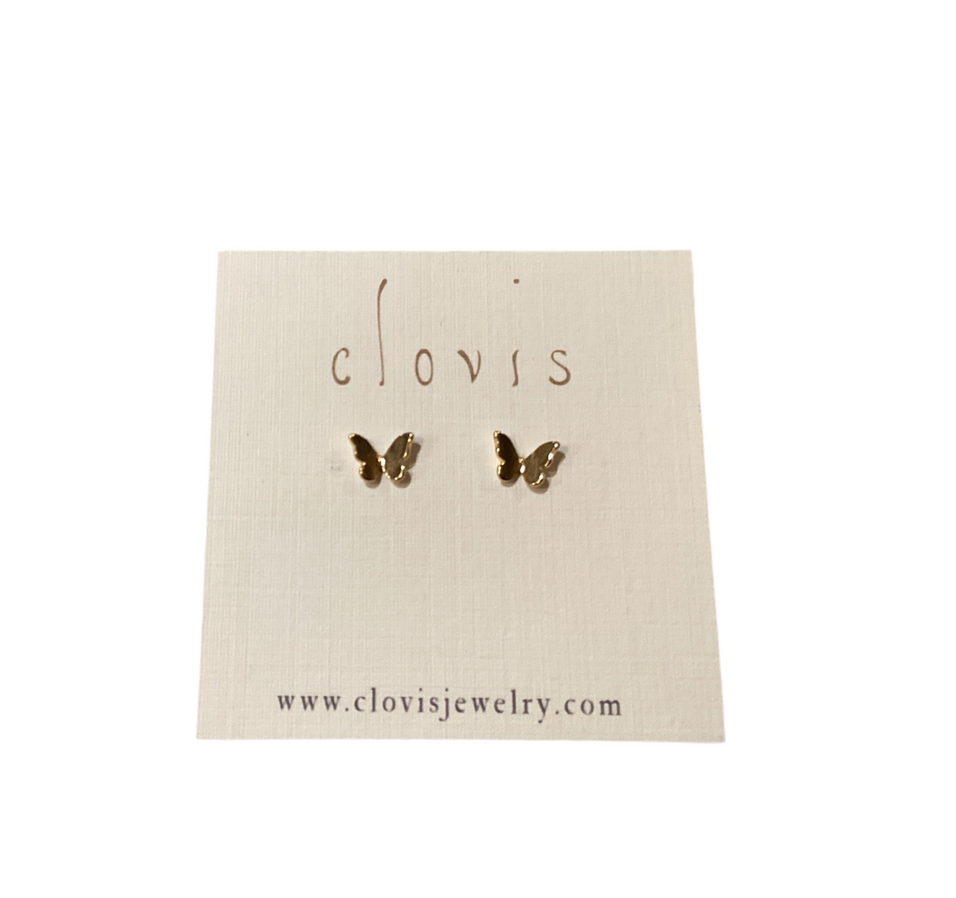 Clovis Tiny Butterfly Stud Earrings