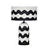 Tropea Black Waves Papier Mache Table Lamp