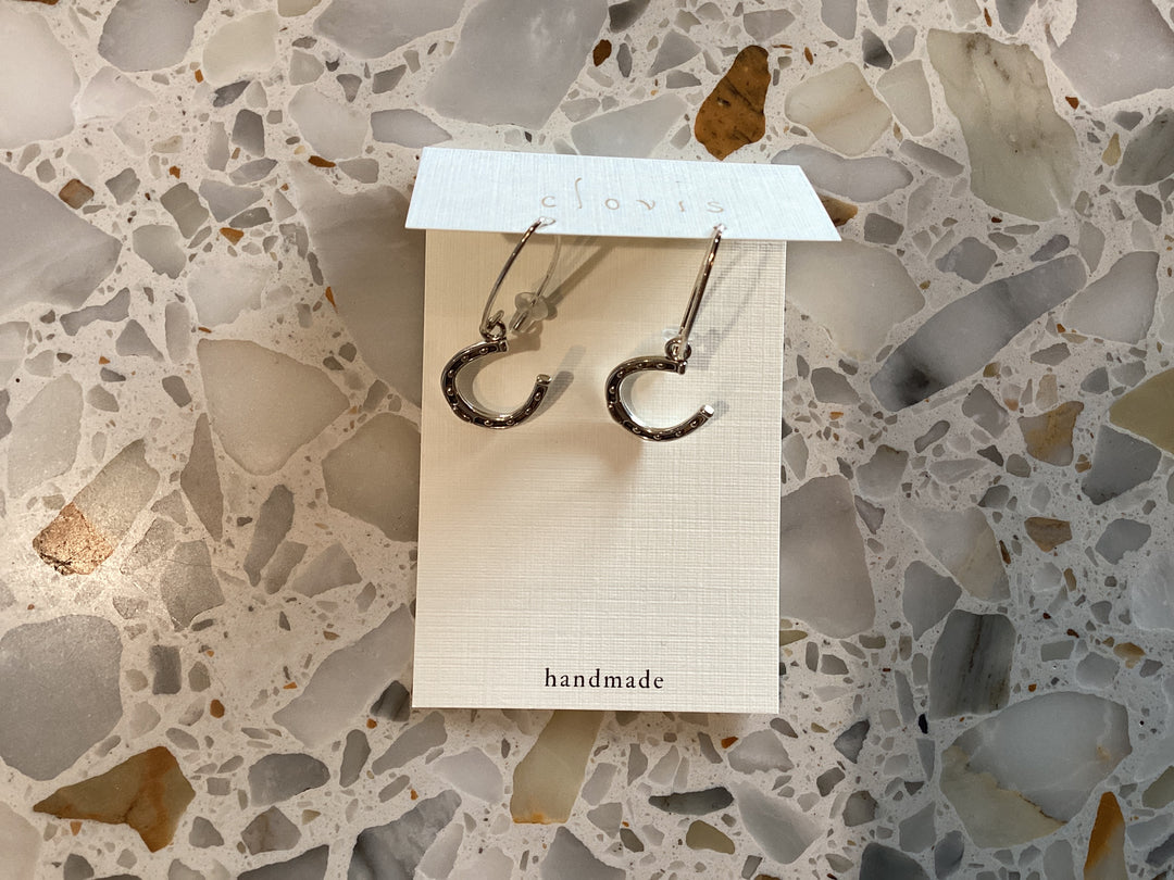 Clovis Silver Horseshoe Earrings