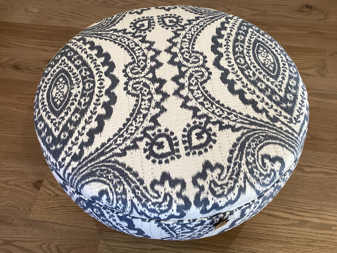 Cotton Voile Upholstered Stool