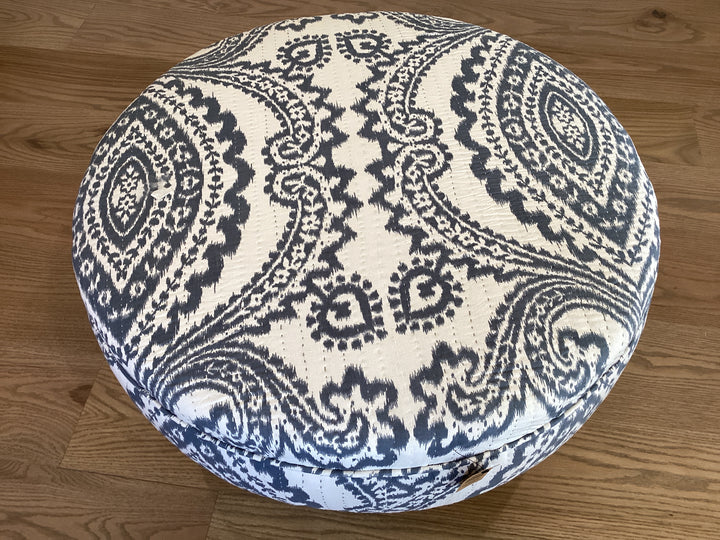 Cotton Voile Upholstered Stool