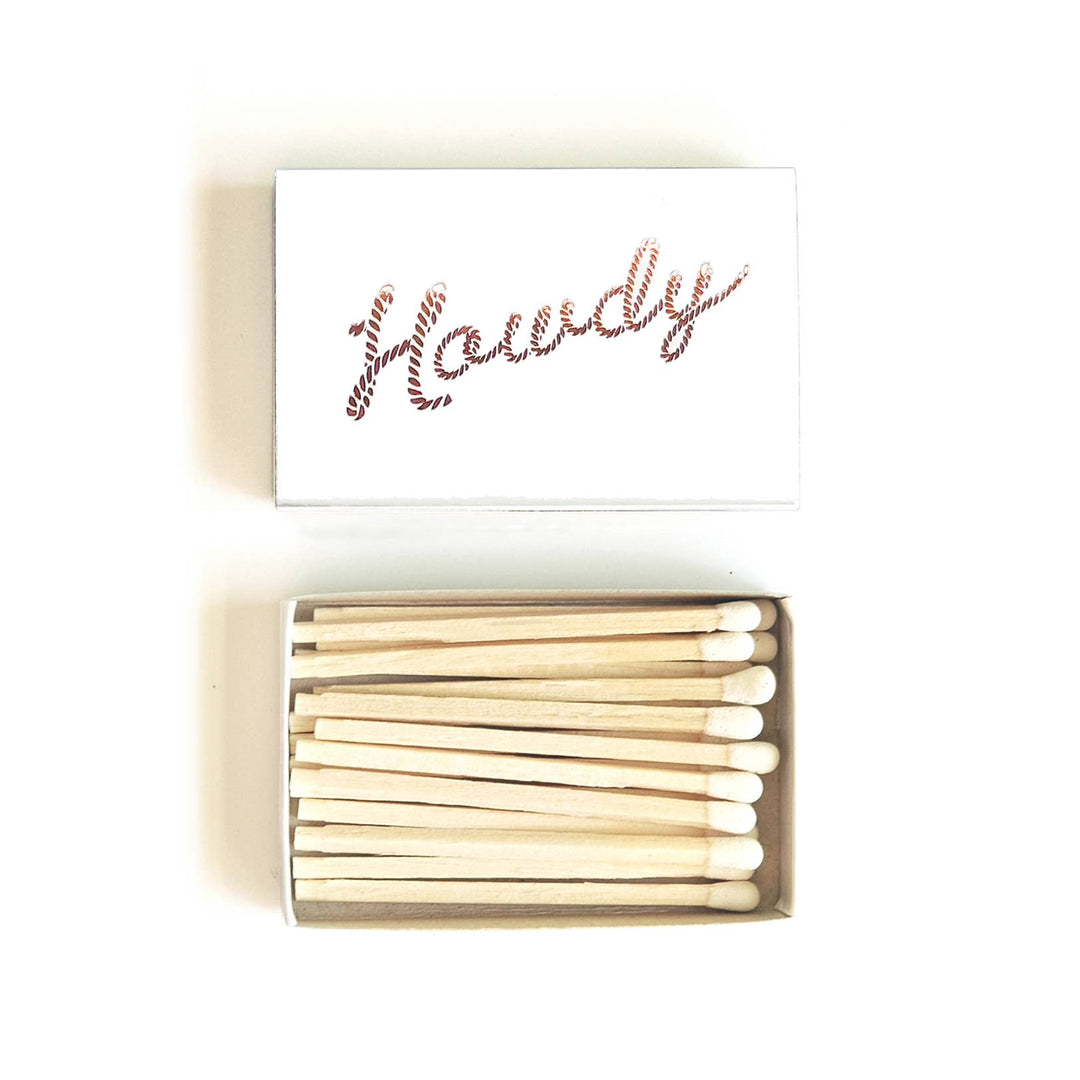 Howdy Matchbox | Western Matches | Cowboy, Cowgirl Gear: Gold / Black