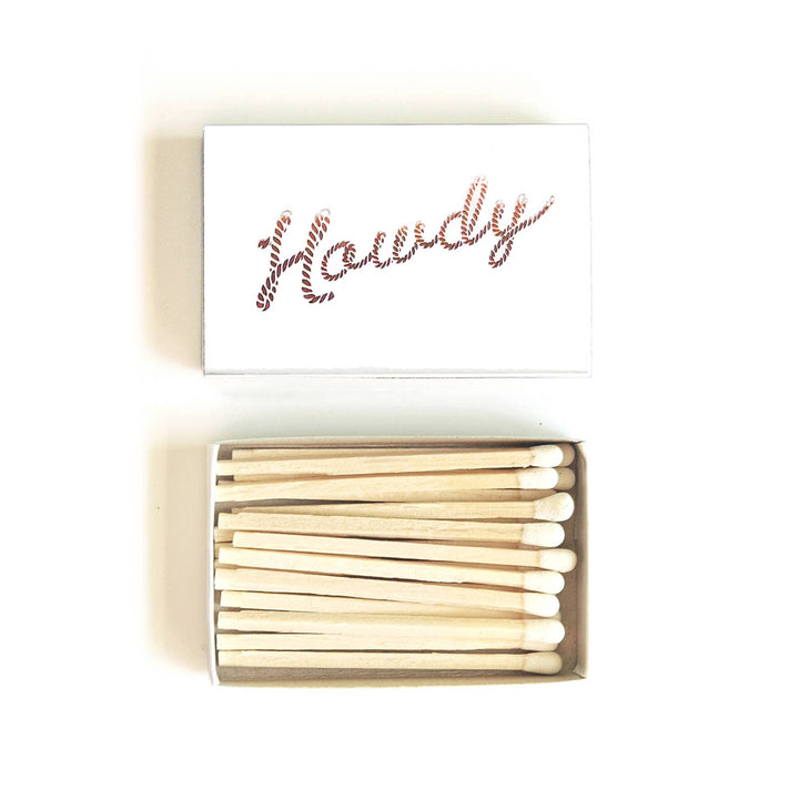 Howdy Matchbox | Western Matches | Cowboy, Cowgirl Gear: Gold / Black
