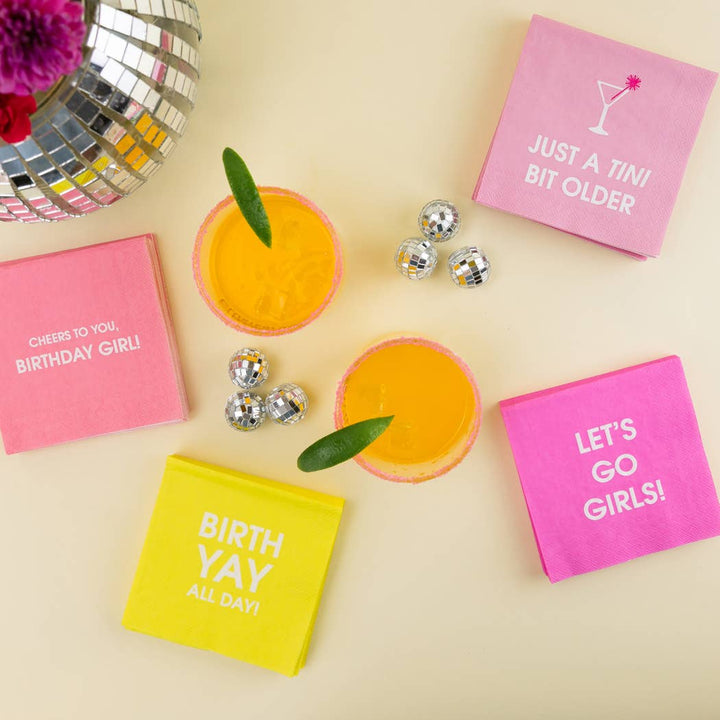 BirthYay All Day -  Yellow Cocktail Napkins