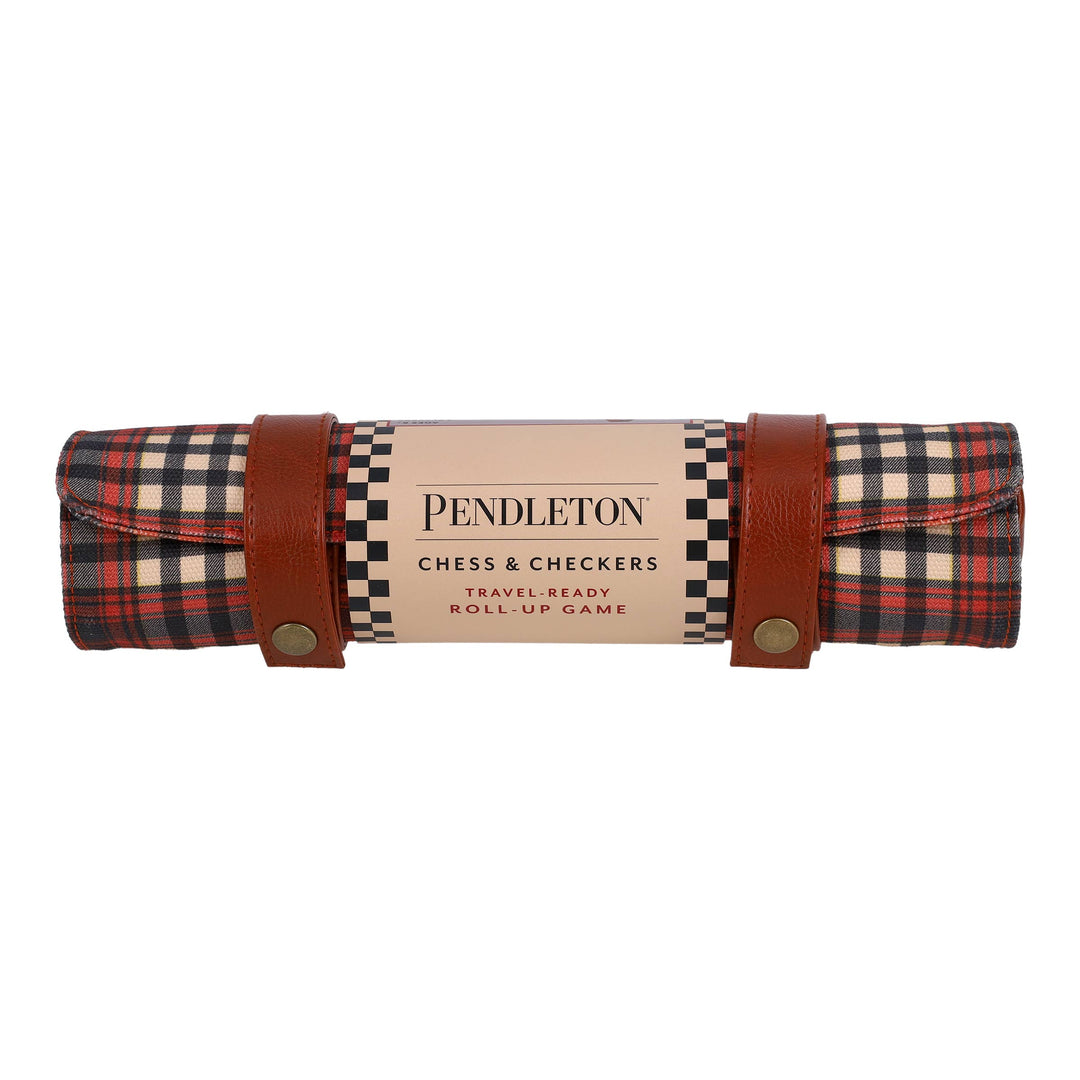 Pendleton Red Black Check Pattern Chess & Checkers