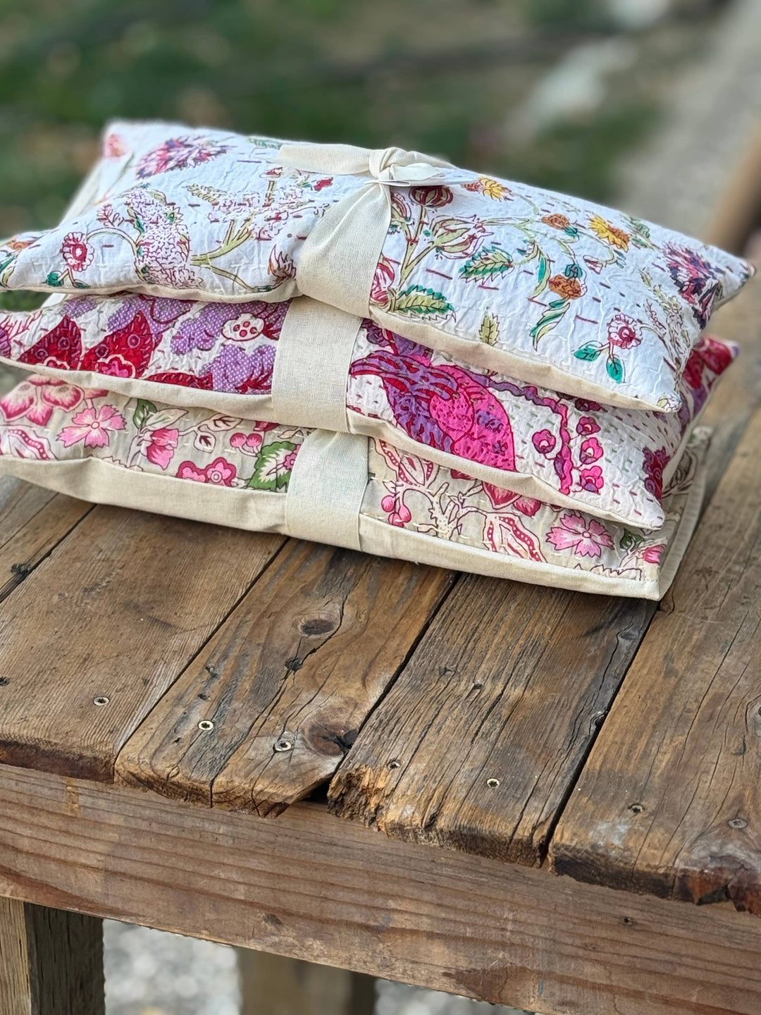 Pink Print Lavender Tummy/Neck Pillows 