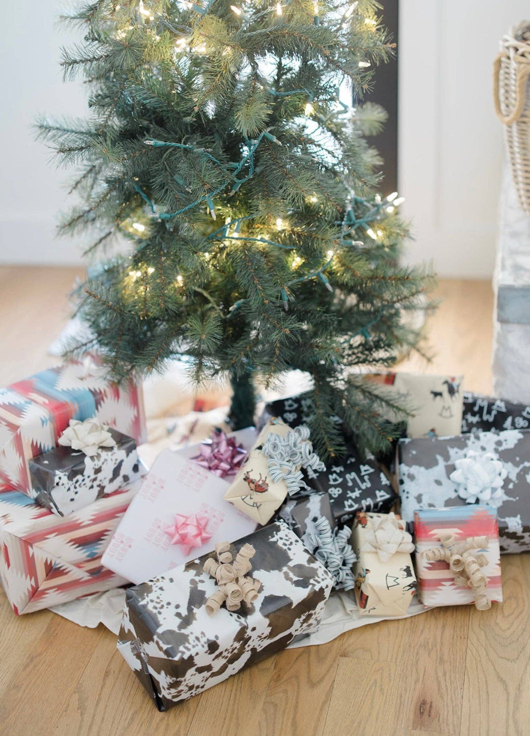 Black Cowhide Wrapping Paper