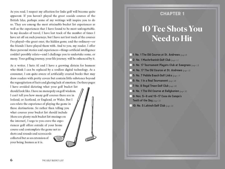 Golf Bucket List by Jeffrey  Thoreson: Paper Over Board; 200 pages / English