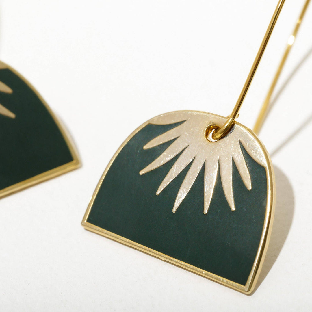 Gold Plate and Enamel Kristen Earrings