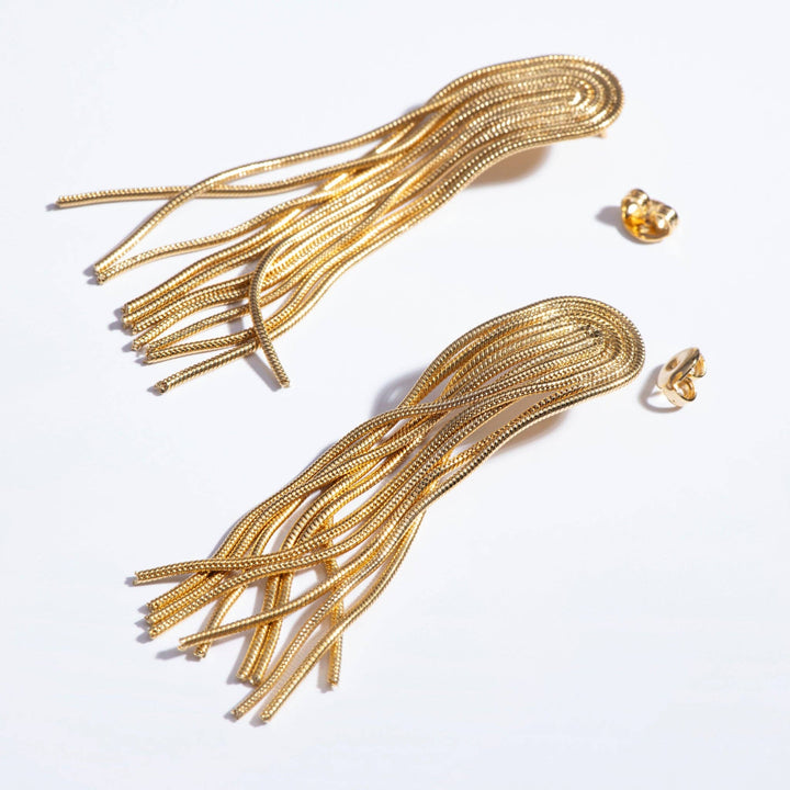 18k gold PVD Tassel Earrings- New 🎉: Gold