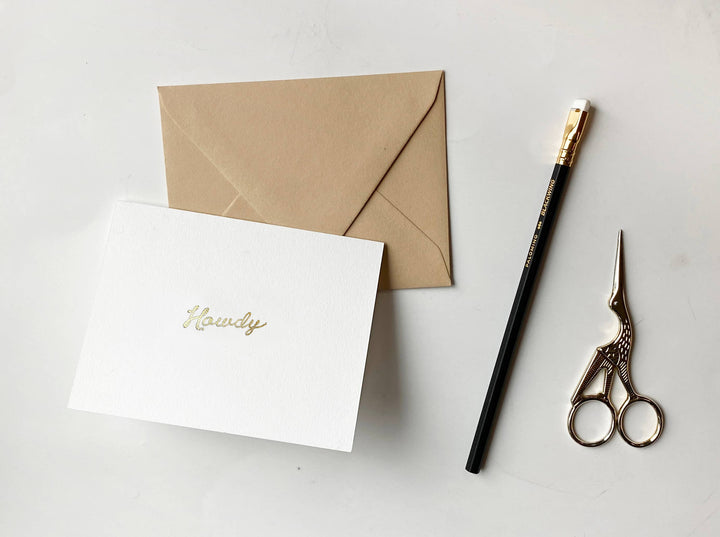 Howdy Greeting Card | Yee Haw Western Note Card: Single card