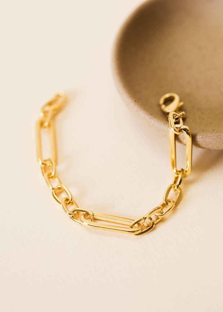 Chunky Multi Link Chain Bracelet - 18k Gold Plated