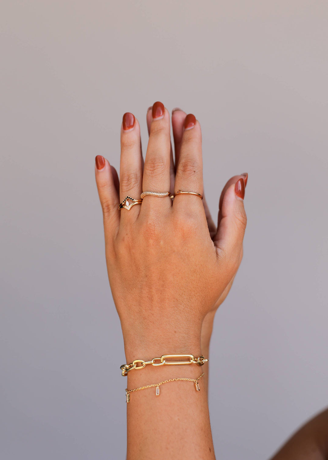 Chunky Multi Link Chain Bracelet - 18k Gold Plated