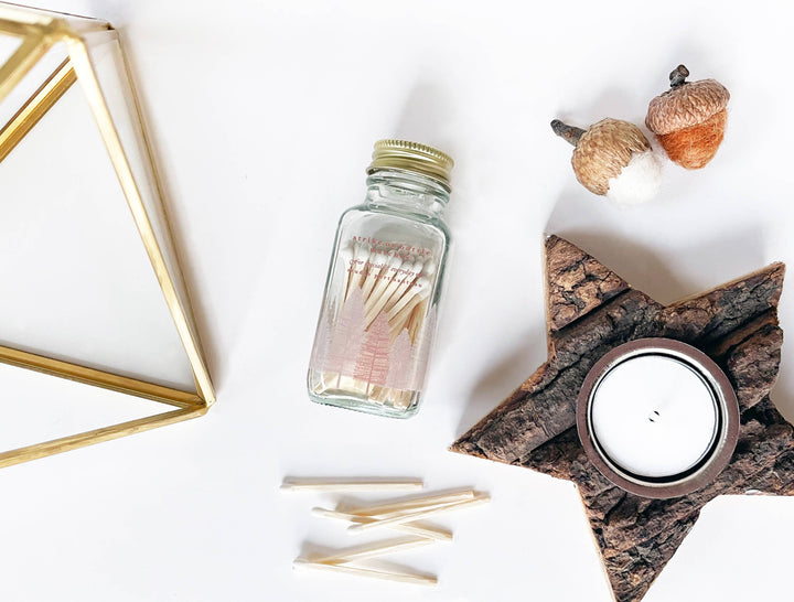 Variety Pack of Noble Fir Trees 2" White Match Jars