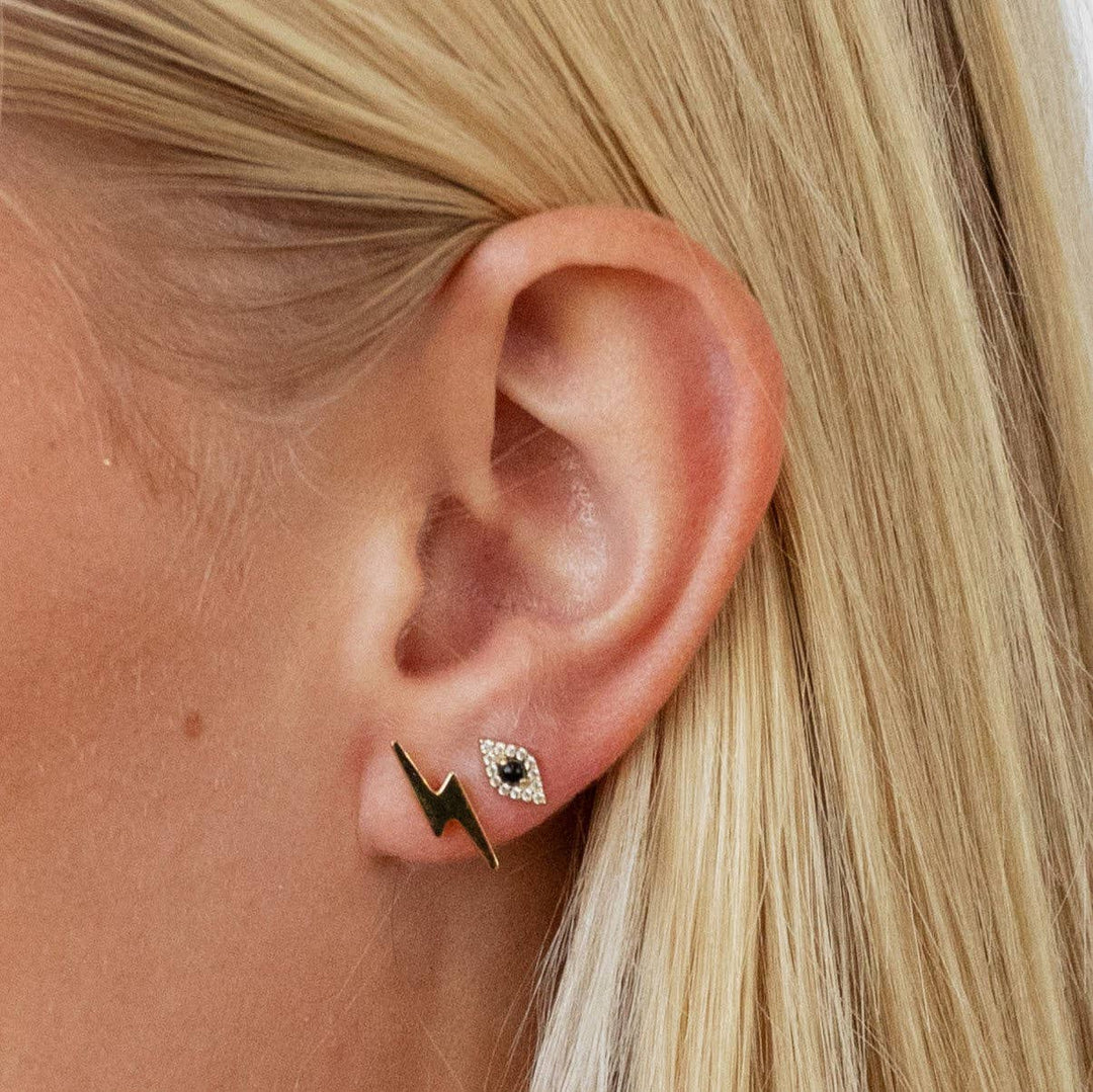 Evil Eye 14k Gold Plate or Silver Stud Earrings - On Sale 🤑: 14k Gold Plate