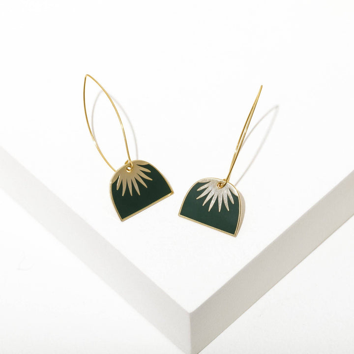Gold Plate and Enamel Kristen Earrings