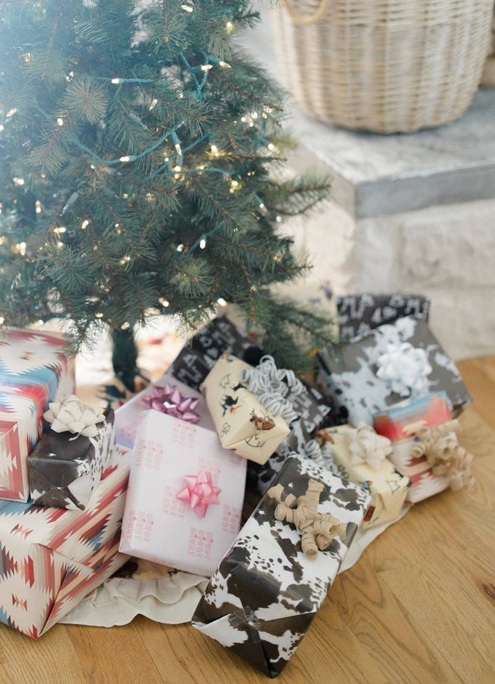Black Cowhide Wrapping Paper