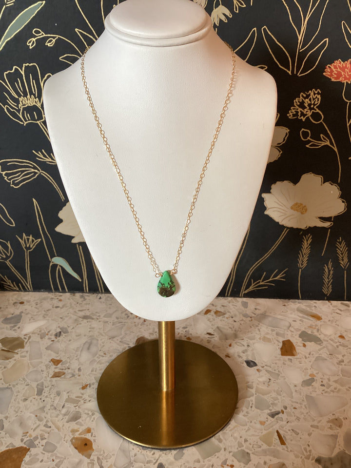 Clovis Turquoise Teardrop Necklace