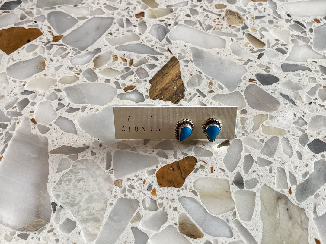 Clovis Sleeping Beauty Turquoise Studs