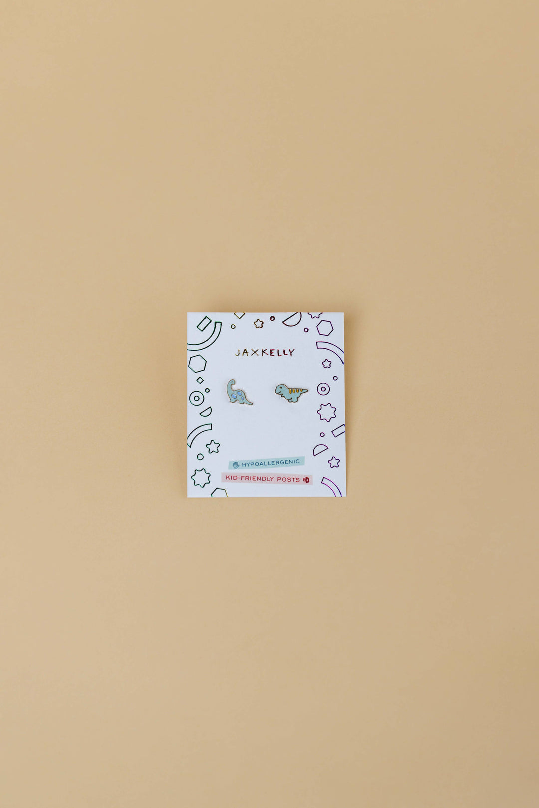 Dinosaur Enamel Flat Back Kids Earrings