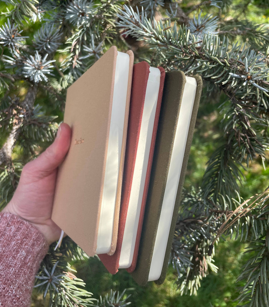 Howdy Foil Embossed Square Linen Notebook | Western Journal: Gold / Rust