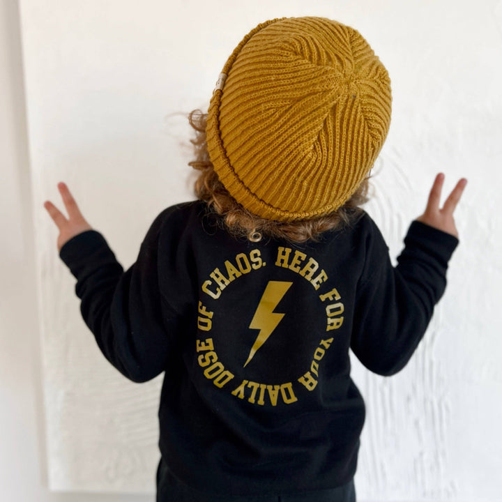 Rad Kids Crew Sweatshirt (Black): Black / 5/6