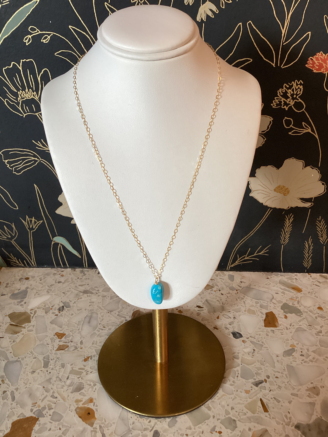 Clovis Turquoise Teardrop Necklace