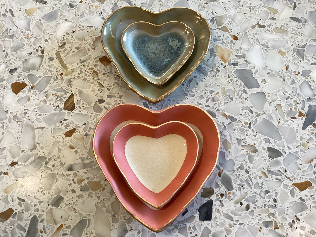 Stoneware Heart Dish