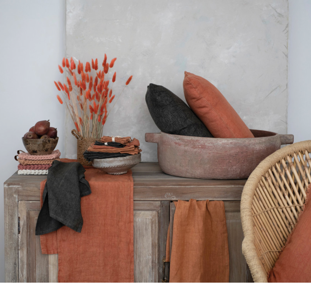 Stonewashed Linen Table Runner