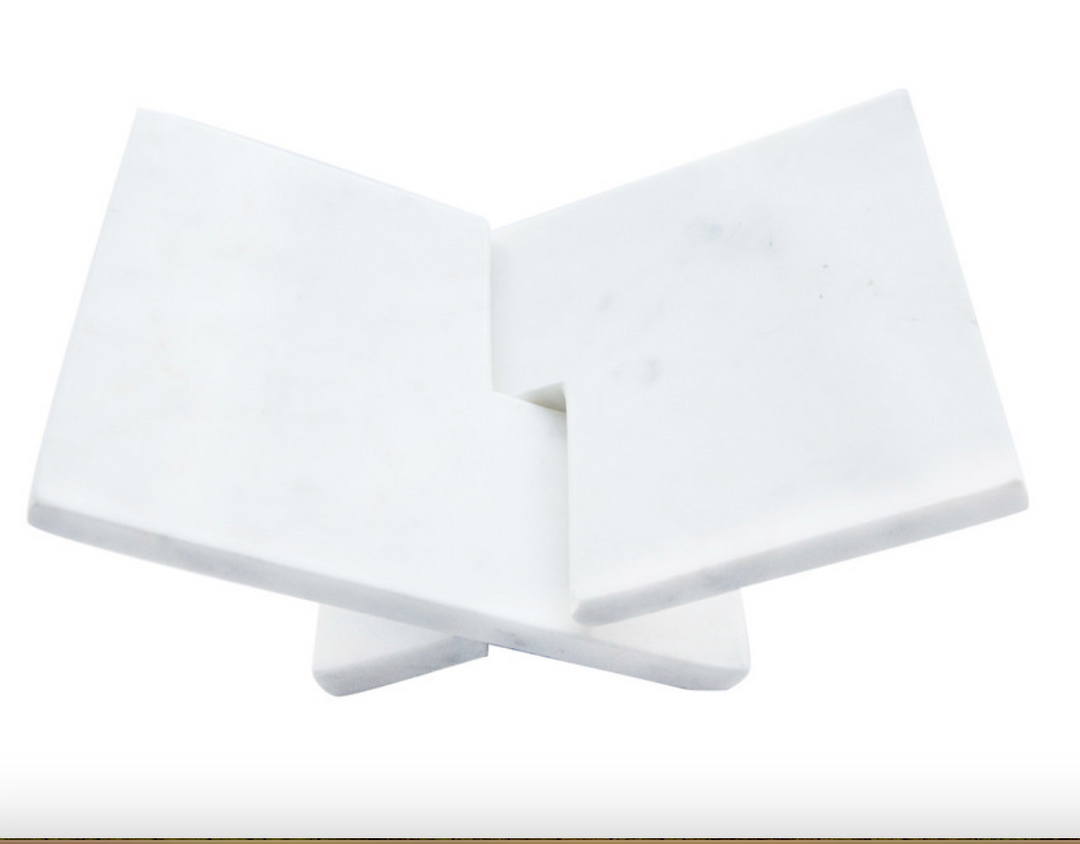 Interlocking Marble Book Holder