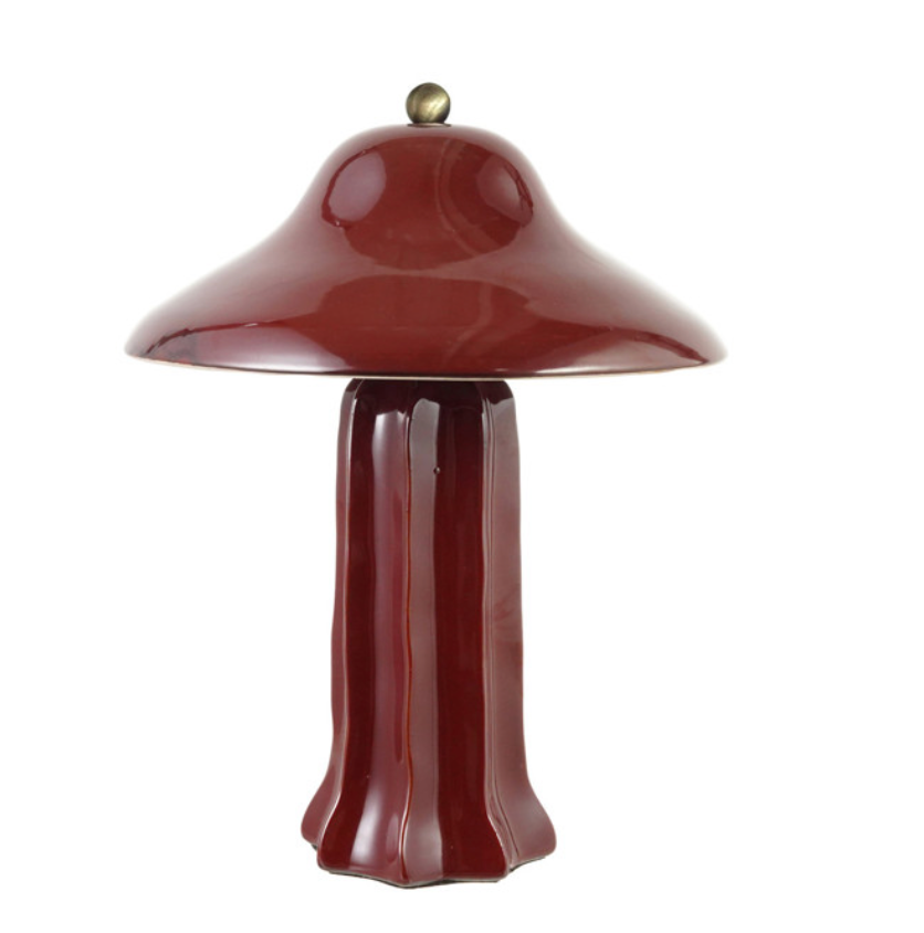Stoneware Fluted Table Lamp with Inline Switch