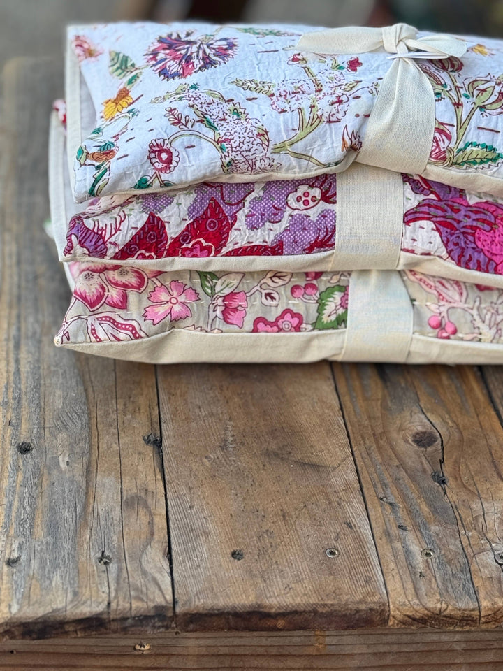 Pink Print Lavender Tummy/Neck Pillows 