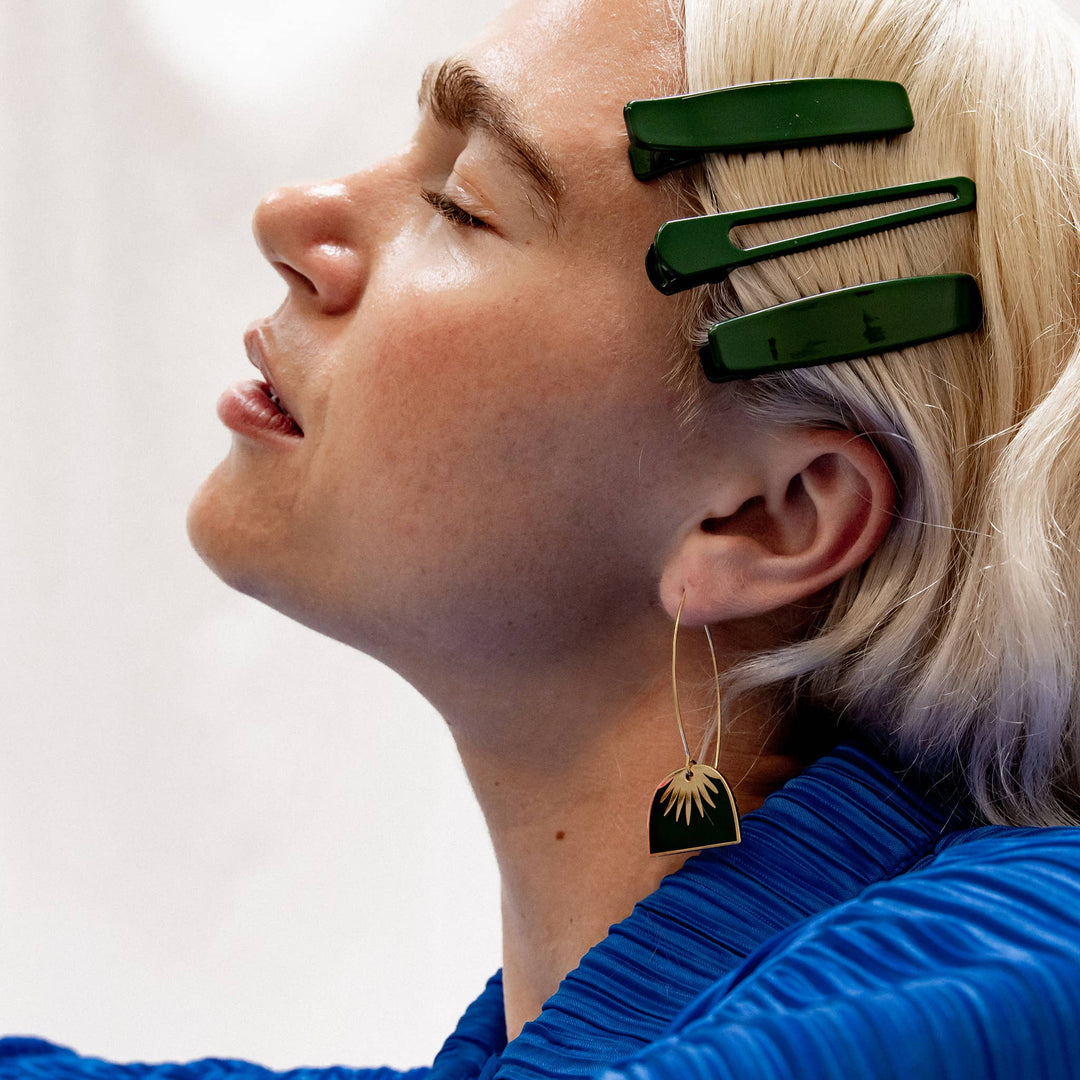 Gold Plate and Enamel Kristen Earrings