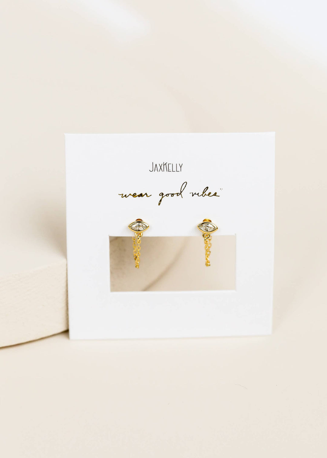 Chain Huggie - Stud - Gold Earrings