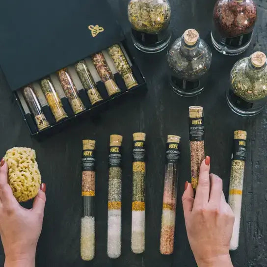 Soaking Bath Salt Vials - 2oz Glass Vials -Full Asst- 54 Pcs