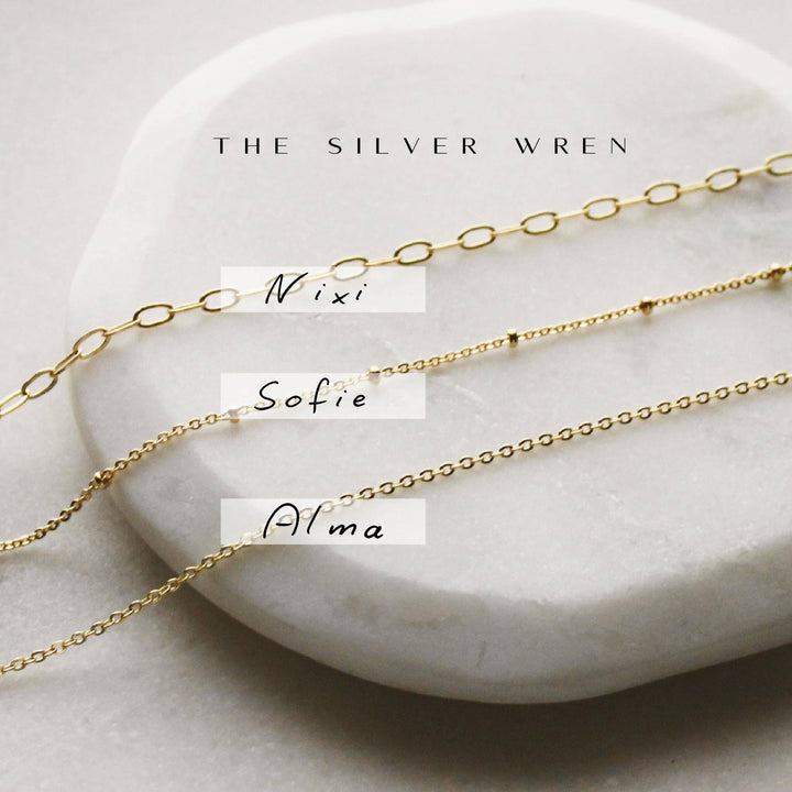 Gold Fish Pendant Necklace: Alma / 16 inch