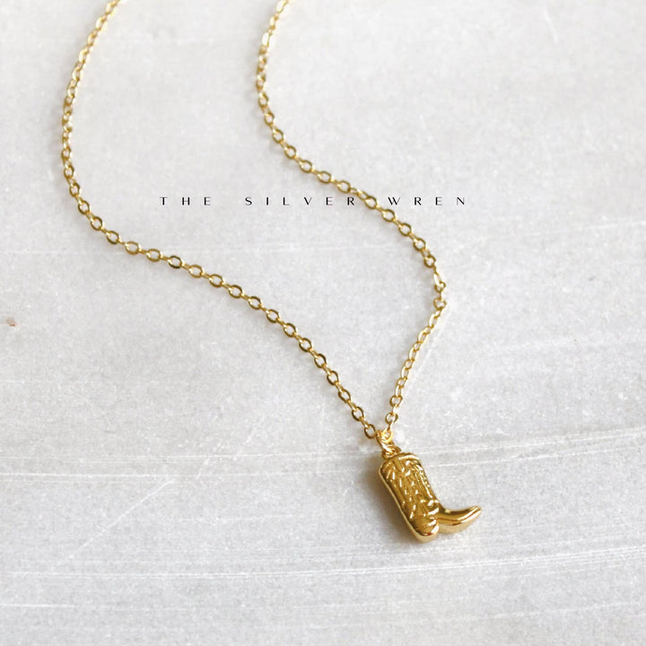 Western Pendant Necklaces: Boot / 18 inch