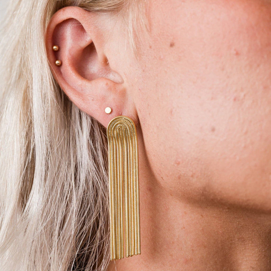 18k gold PVD Tassel Earrings- New 🎉: Gold