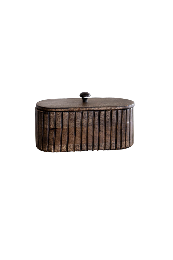 Fluted Mango Wood Box