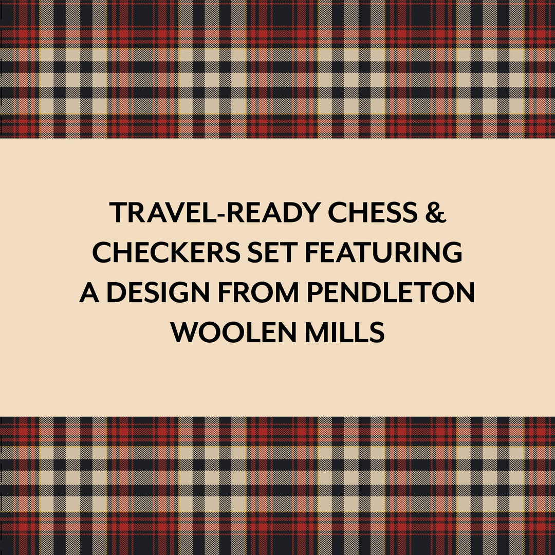 Pendleton Red Black Check Pattern Chess & Checkers