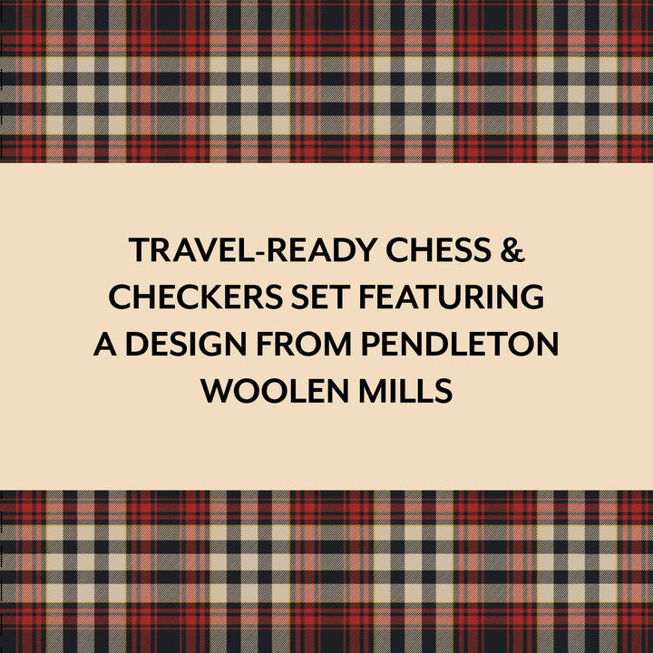 Pendleton Red Black Check Pattern Chess & Checkers