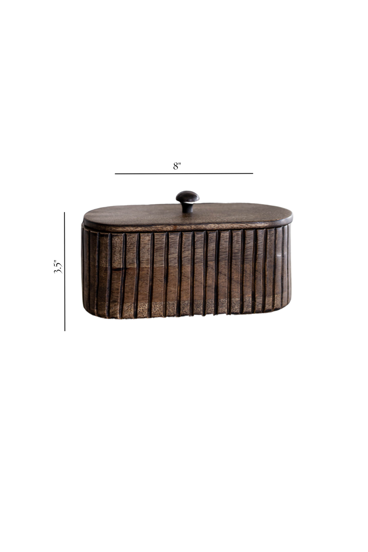 Fluted Mango Wood Box
