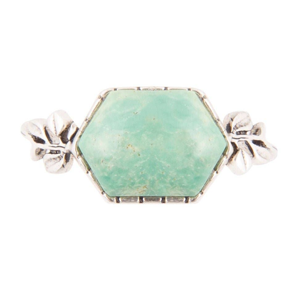 Laurel Turquoise and Sterling Ring: 8