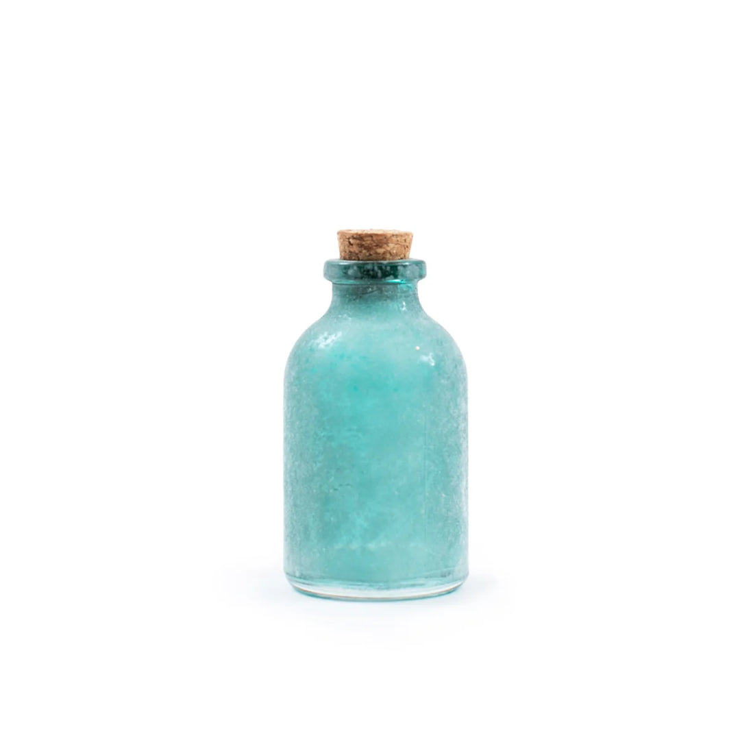 Frosted Green Mini bottle with Cork green